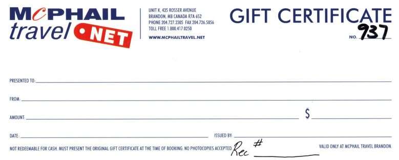 McPhail Travel Gift Cards
