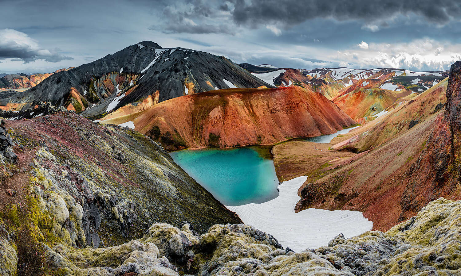 Rhyolite volcanic mountains Landmannalaugar