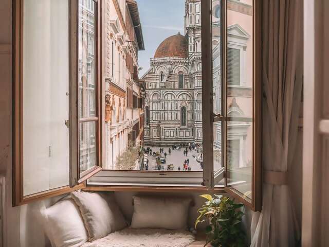 This studio in a 17th-century building across from the Duomo is for solo travelers only, but please don’t do anything rash