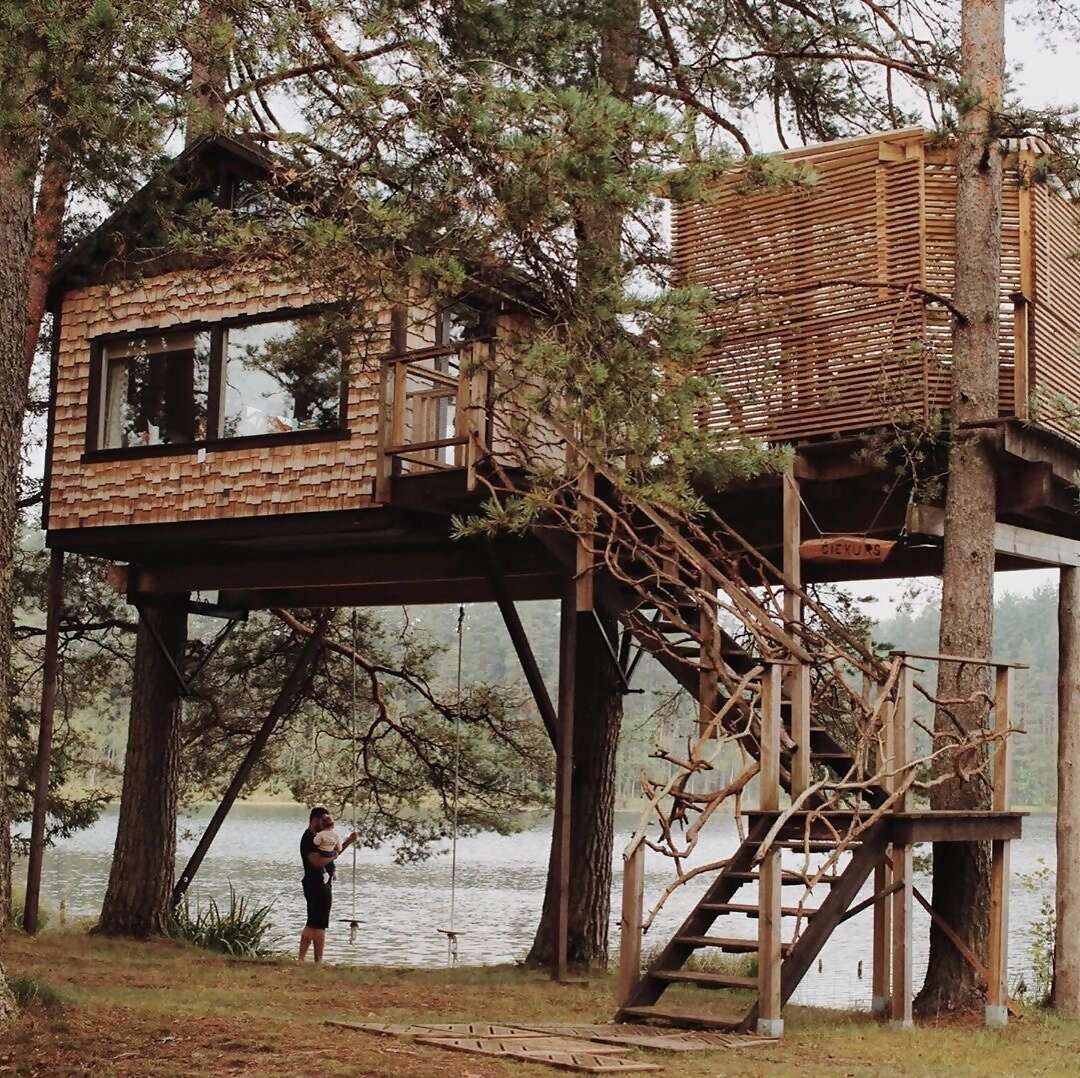 Complete with rope swings and its own paddleboat, this treehouse is a year-round playground for all ages