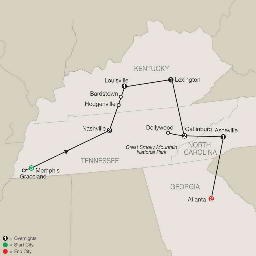 Sights & Sounds of the South with Elvis' 40th Anniversary Celebration and Extended Stay in Atlanta