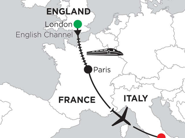 3 Nights London, 2 Nights Paris & 3 Nights Rome