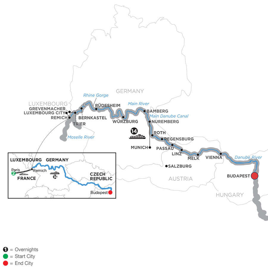 Jewels of Central Europe with Paris – Eastbound