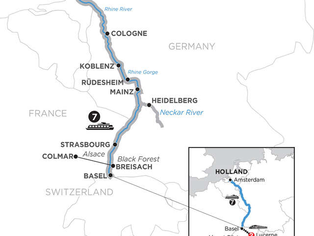 Festive Season on the Romantic Rhine with 2 Nights Lucerne