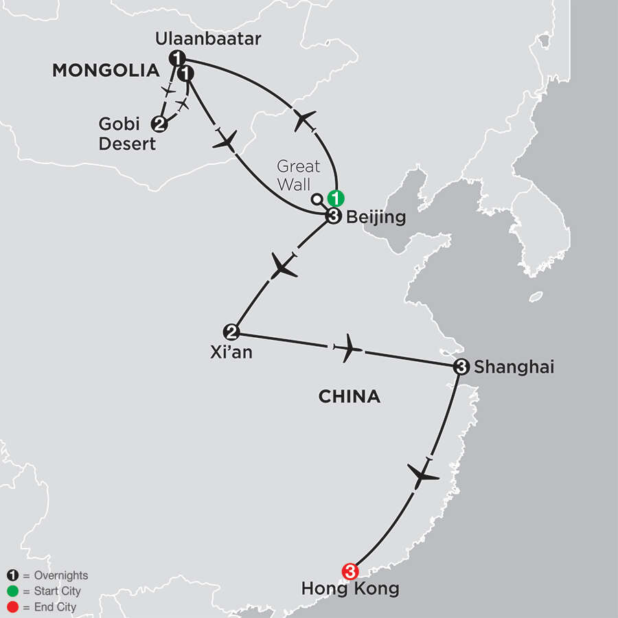 China Experience with Mongolia & Hong Kong