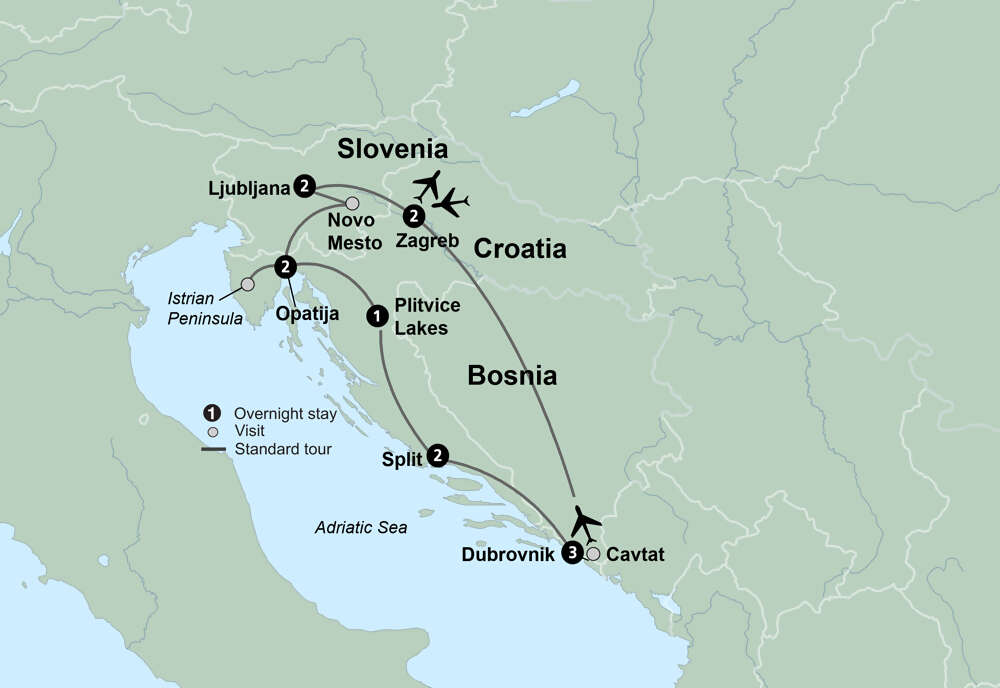 Discover Croatia, Slovenia and the Adriatic Coast