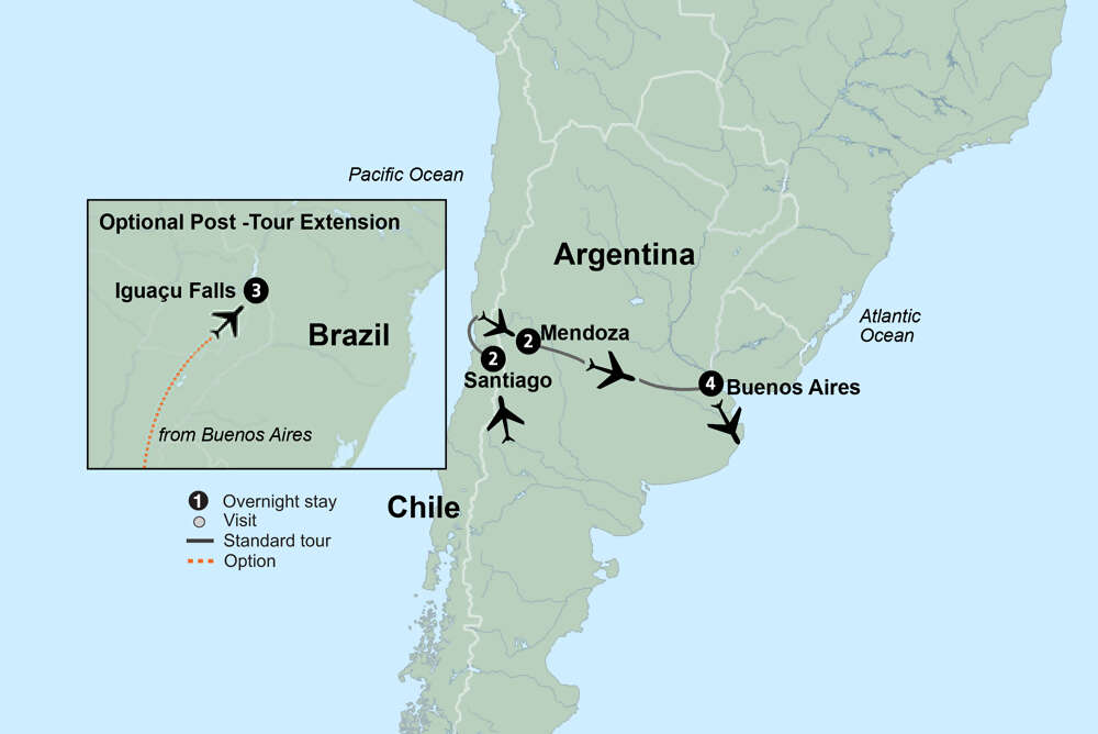 Essential South America featuring Chile, the Mendoza Wine Region & Buenos Aires