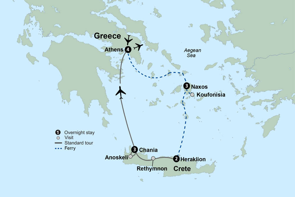 Gems of Greece: Athens, Naxos & Crete