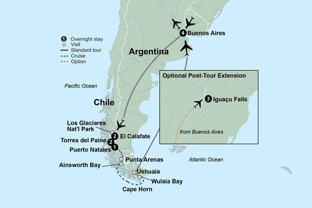 Patagonia: Edge of the World featuring Argentina, Chile, and a 4-Night Patagonia Cruise