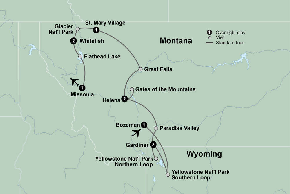 Montana: Exploring Big Sky Country featuring Yellowstone & Glacier National Parks