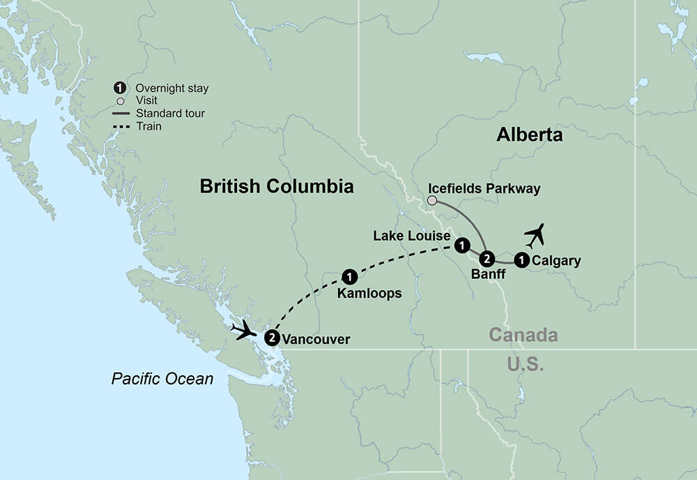 Canadian Rockies featuring Rocky Mountaineer Eastbound