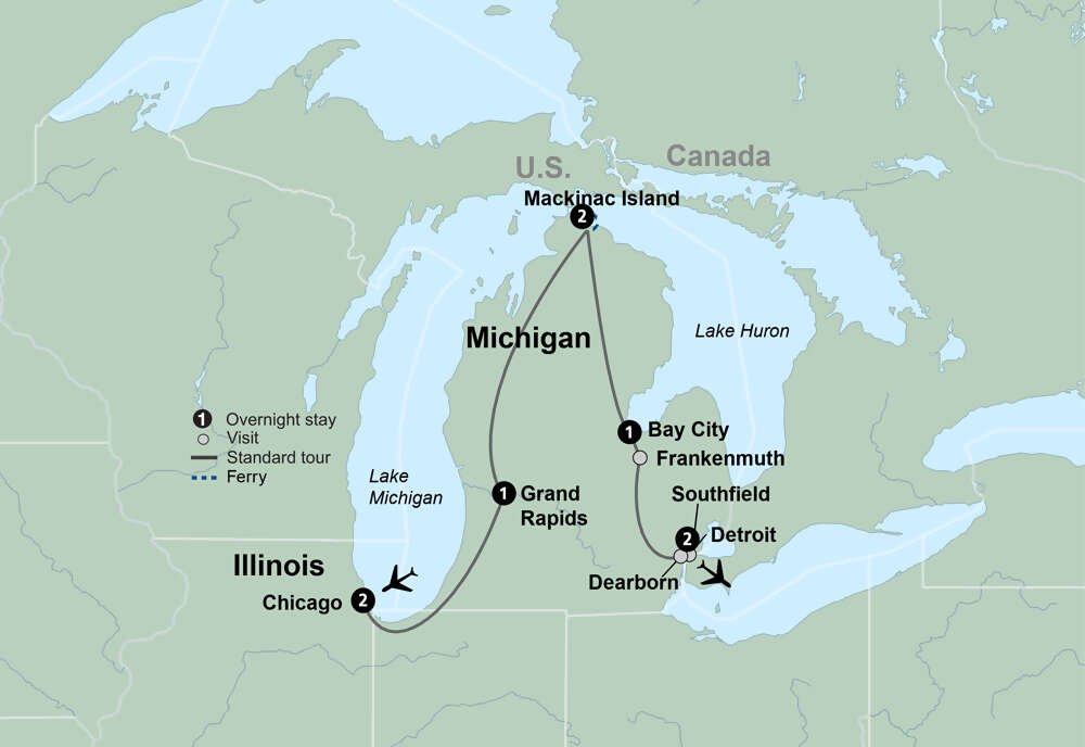 Mackinac Island featuring the Tulip Time Festival